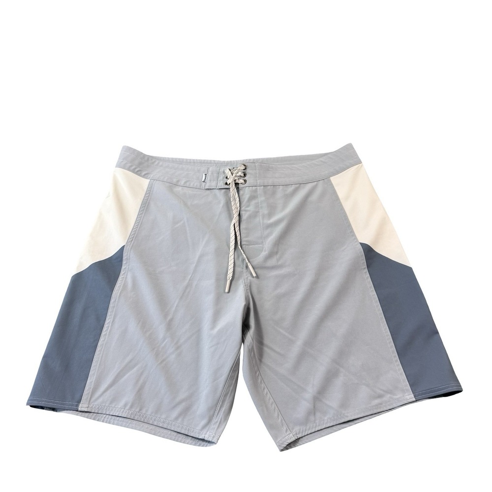 Birdwell Beach Britches Gray Stretch Board Shorts Mens 34 Unlined Swim Trunks